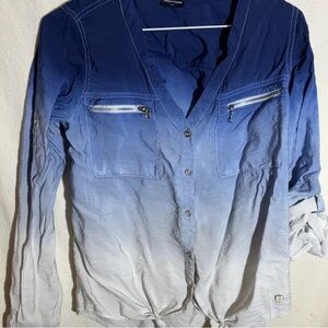 Point Zero Navy Button-Up Shirt